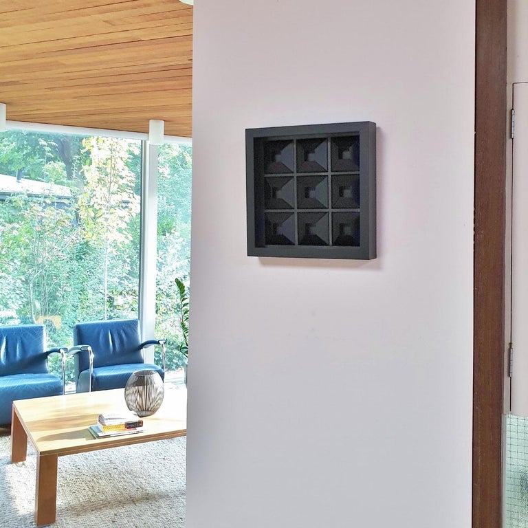 Eef de Graaf 9 black quadrants contemporary modern abstract