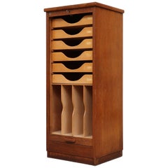 Eeka Oak File Cabinet Drawers Tambour Door