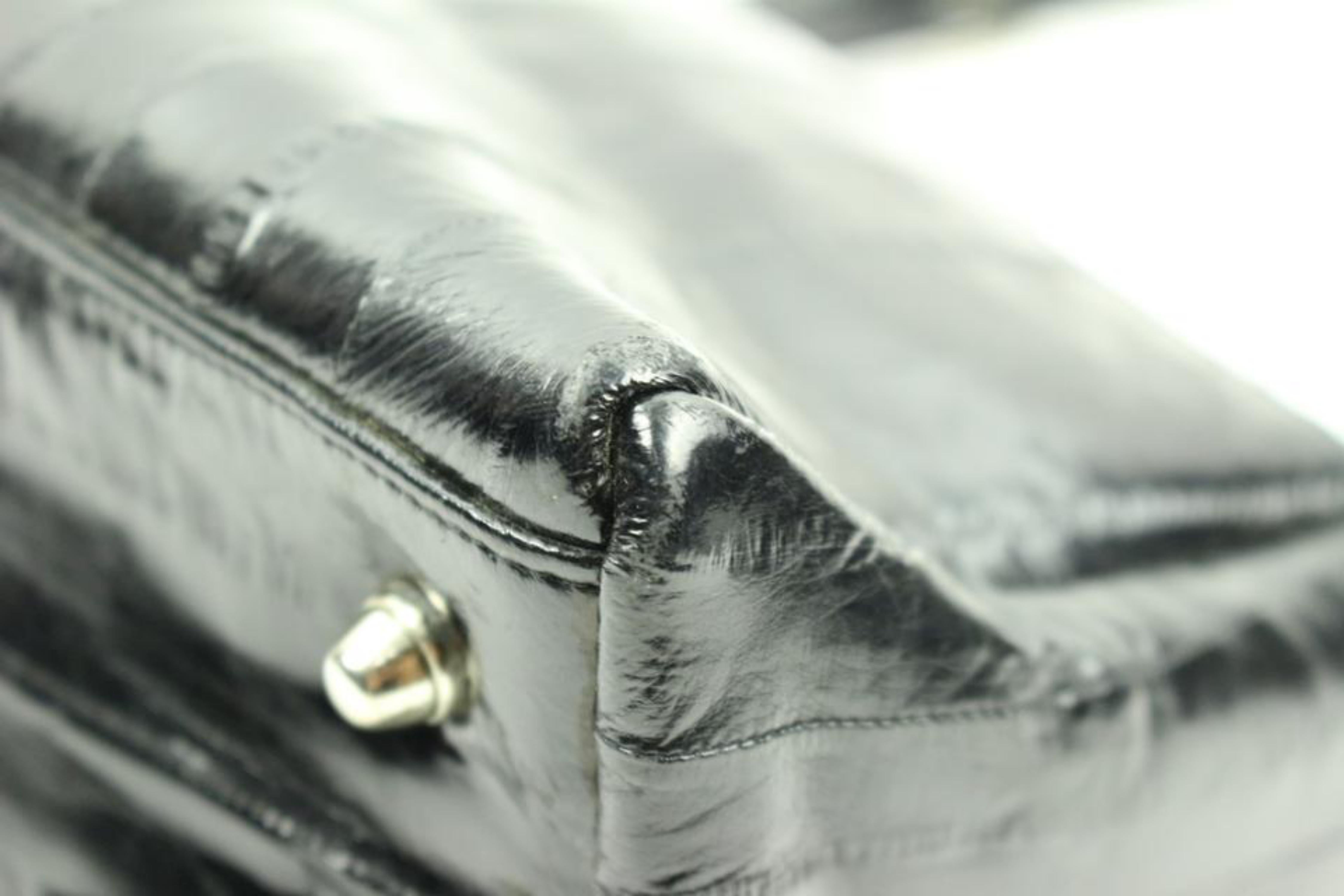 Eel Skin Lsslm1 Black Leather Shoulder Bag For Sale 4