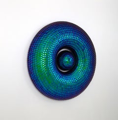 Blue & Green Torus Shape Art Wall Sculpture Habitat Elusive by Eelco Hilgerson