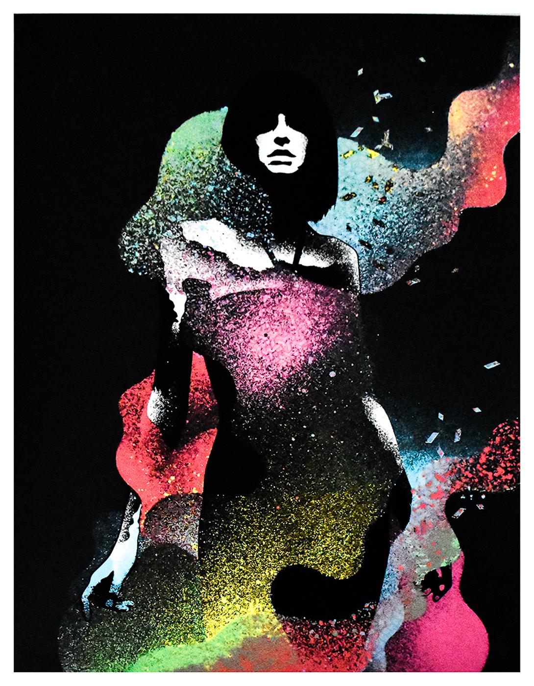 Very beautiful woman with amazing colors on this ultra rare print by Eelus.
Dreamy and surreal on black paper.
Very rare Printers Proof Edition of only 20.
Hand signed and numbered by Eelus.
Eelus embossing on bottom left of print.
8 Color Hand