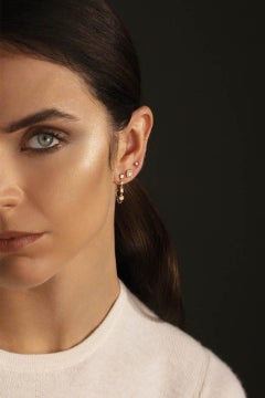 EEP Mono Earring Carré Diamonds / Rose Gold