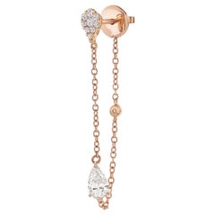 EEP Mono Pear Pavé Diamonds / Rose Gold