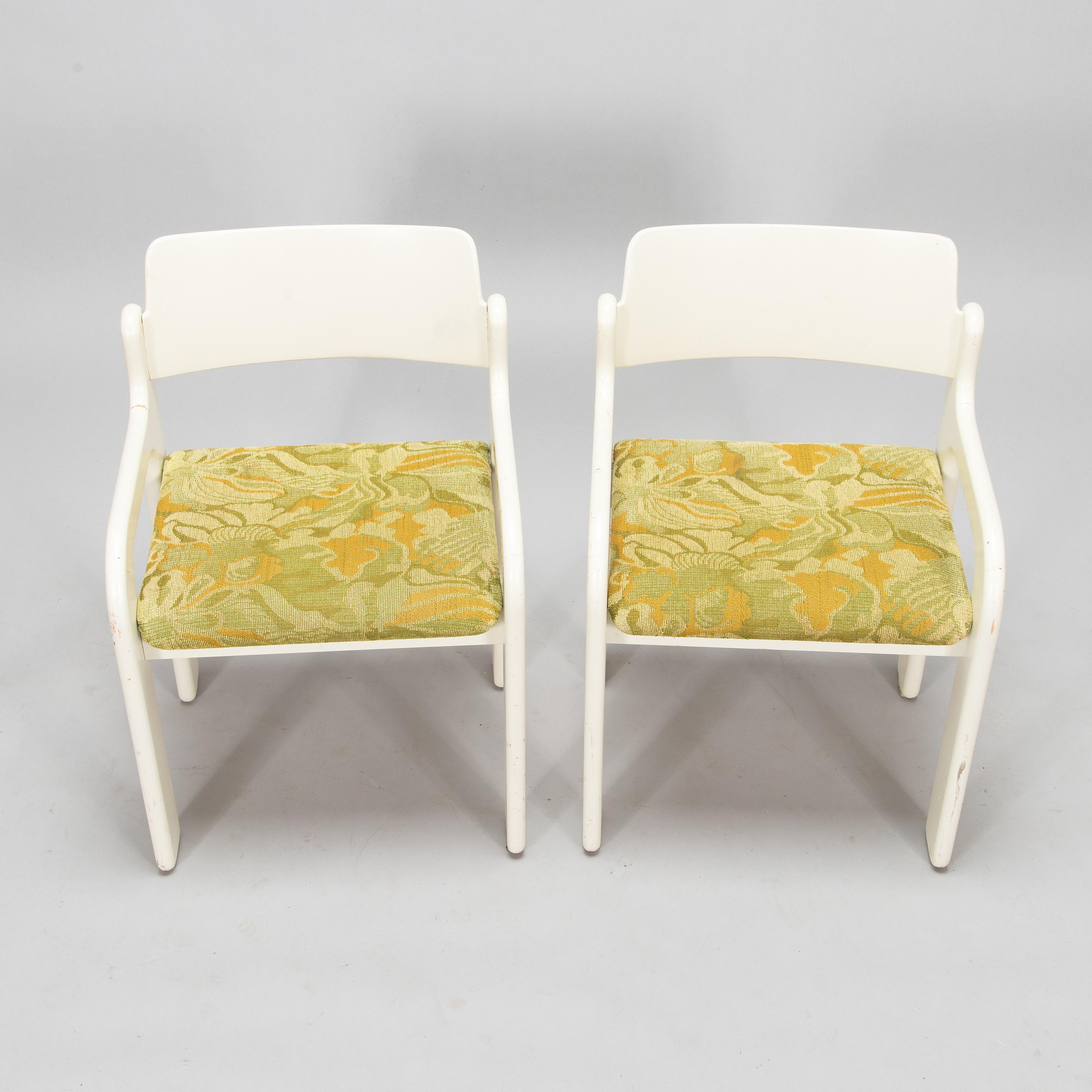 Eero Aarnio: 4 Stühle, Modell Flamingo für Asko Finnland, markiert 1970er Jahre (20. Jahrhundert) im Angebot