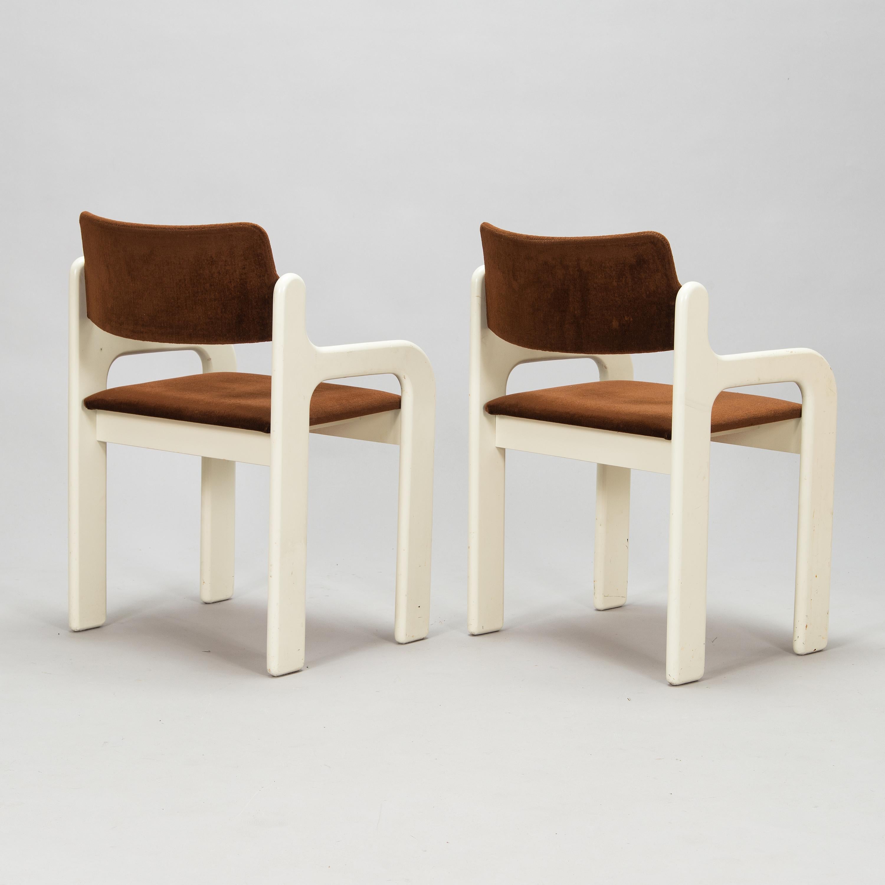 Mid-Century Modern Eero Aarnio 4 Chairs Model Flamingo for Asko Finland Marked, 1970s  For Sale