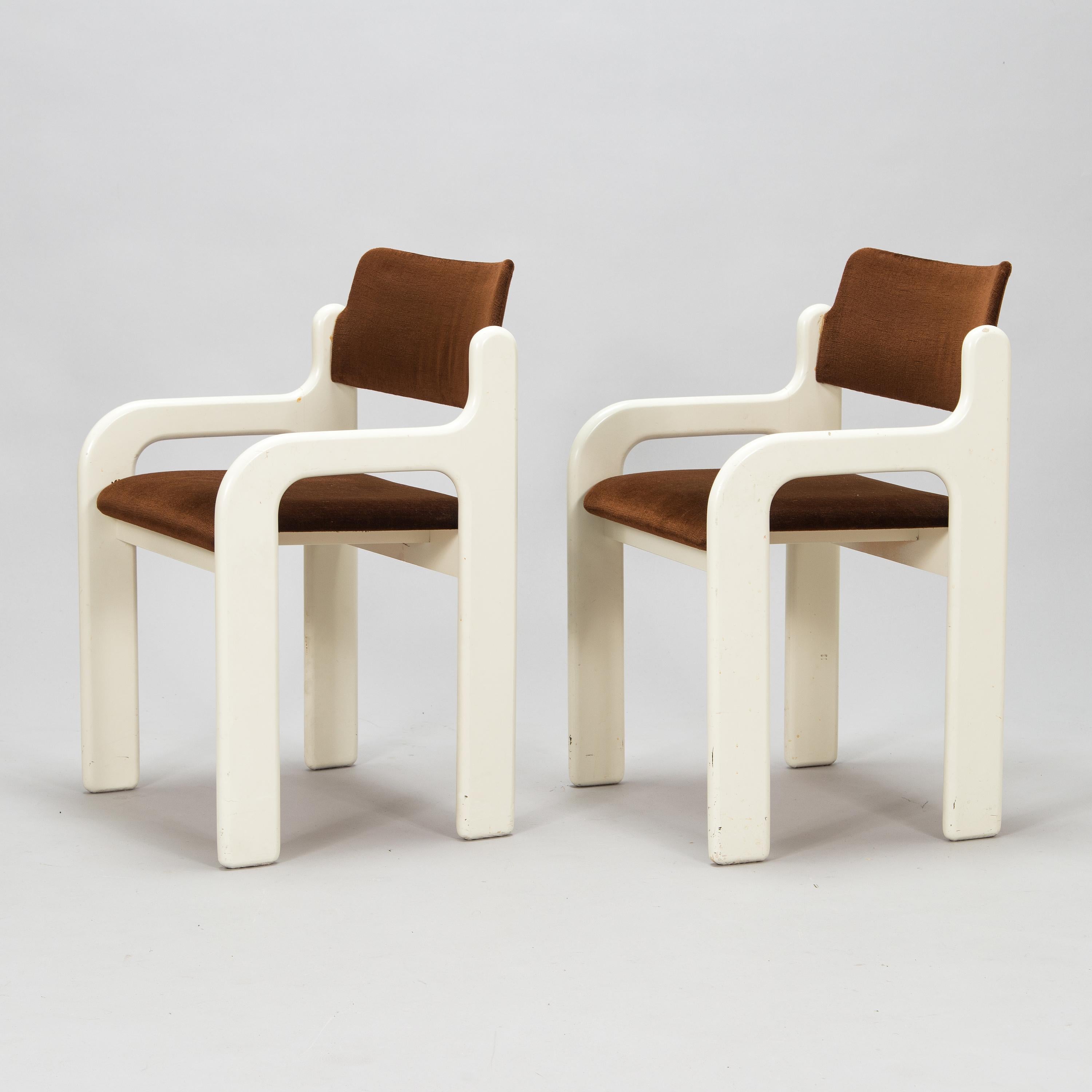 20th Century Eero Aarnio 4 Chairs Model Flamingo for Asko Finland Marked, 1970s 