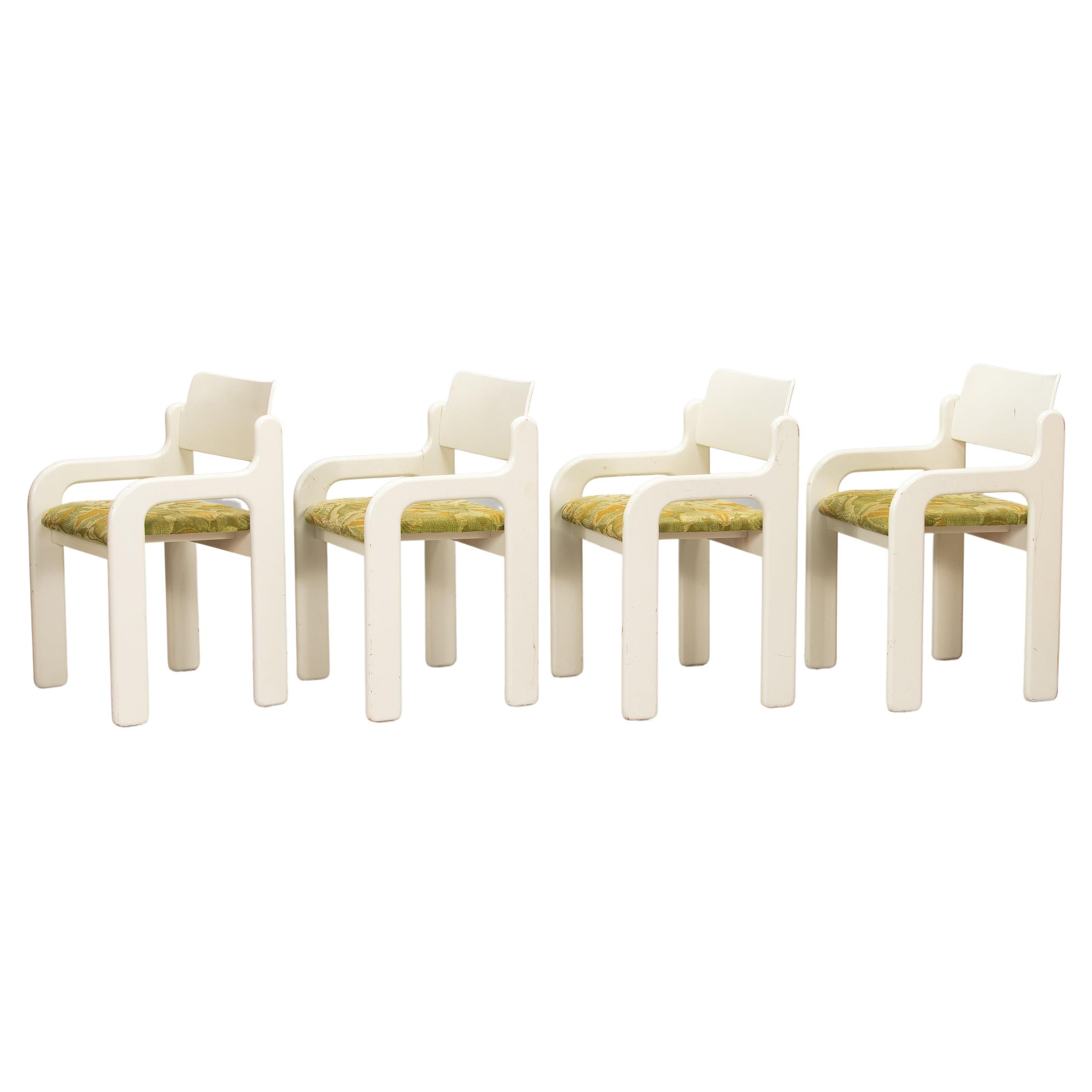Eero Aarnio 4 Chairs Model Flamingo for Asko Finland Marked, 1970s For Sale
