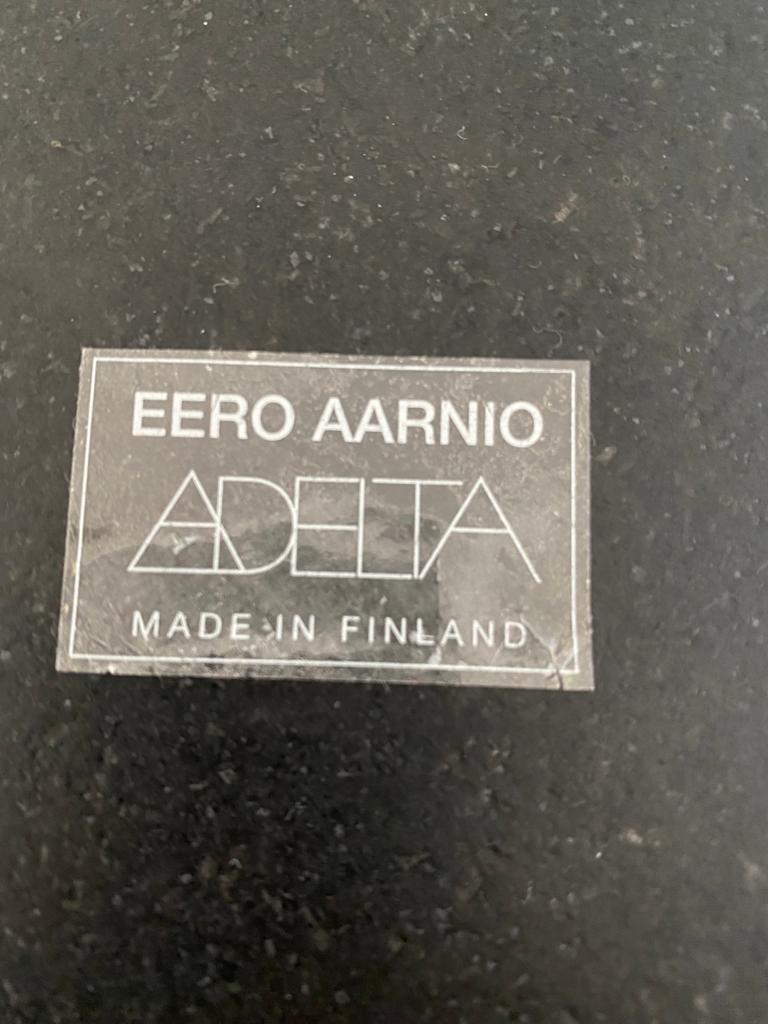 Fiberglass Eero Aarnio, Ball Chair Black and White, Edition Adelta, 1986