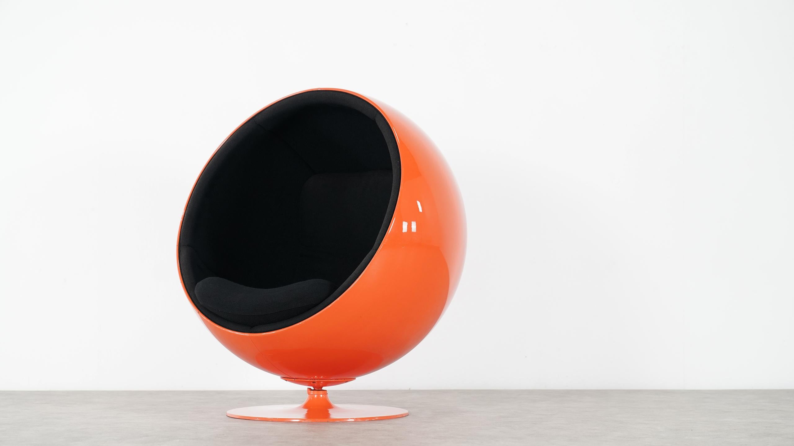 Eero Aarnio, Ball Chair by Asko, Signed 1, Edition in Bright Orange 1963 Finland 8