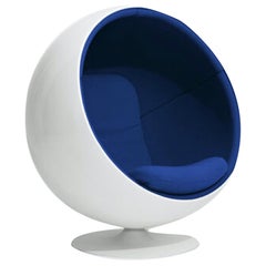 Eero Aarnio Ball chair in Kvadrat Hallingdal Blue 750