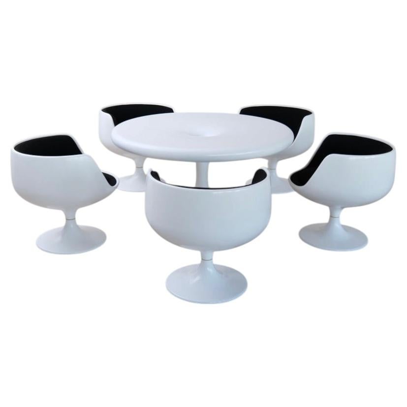 Eero Aarnio Cognac chairs and Kantarelli table by Asko Oy Finland