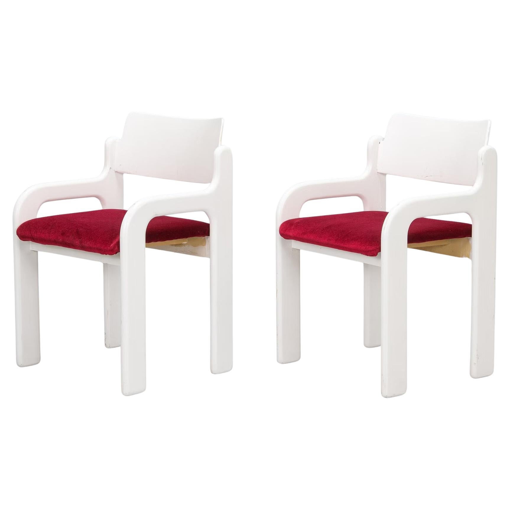 Eero Aarnio Dining chairs 'Flamingo' for Asko  a pair Finland 1970s