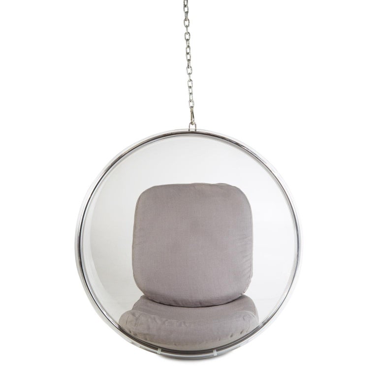 Eero Aarnio for Adelta Lucite Hanging Bubble Chair For Sale at 1stdibs