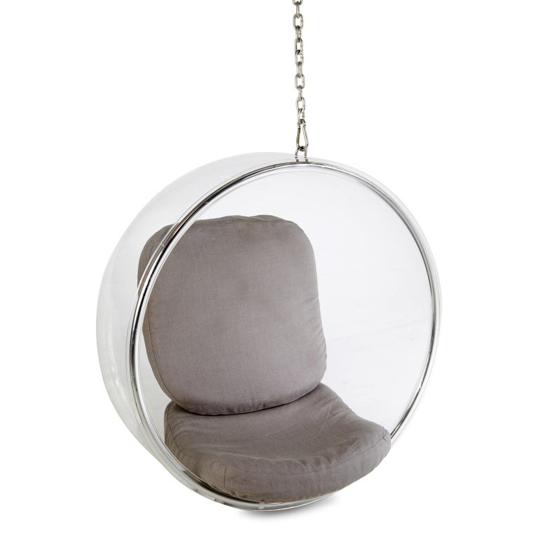 Lucite Hanging Bubble Chair By Eero Aarnio For Adelta Signed Lucite Hanging Bubble Chair By Eero