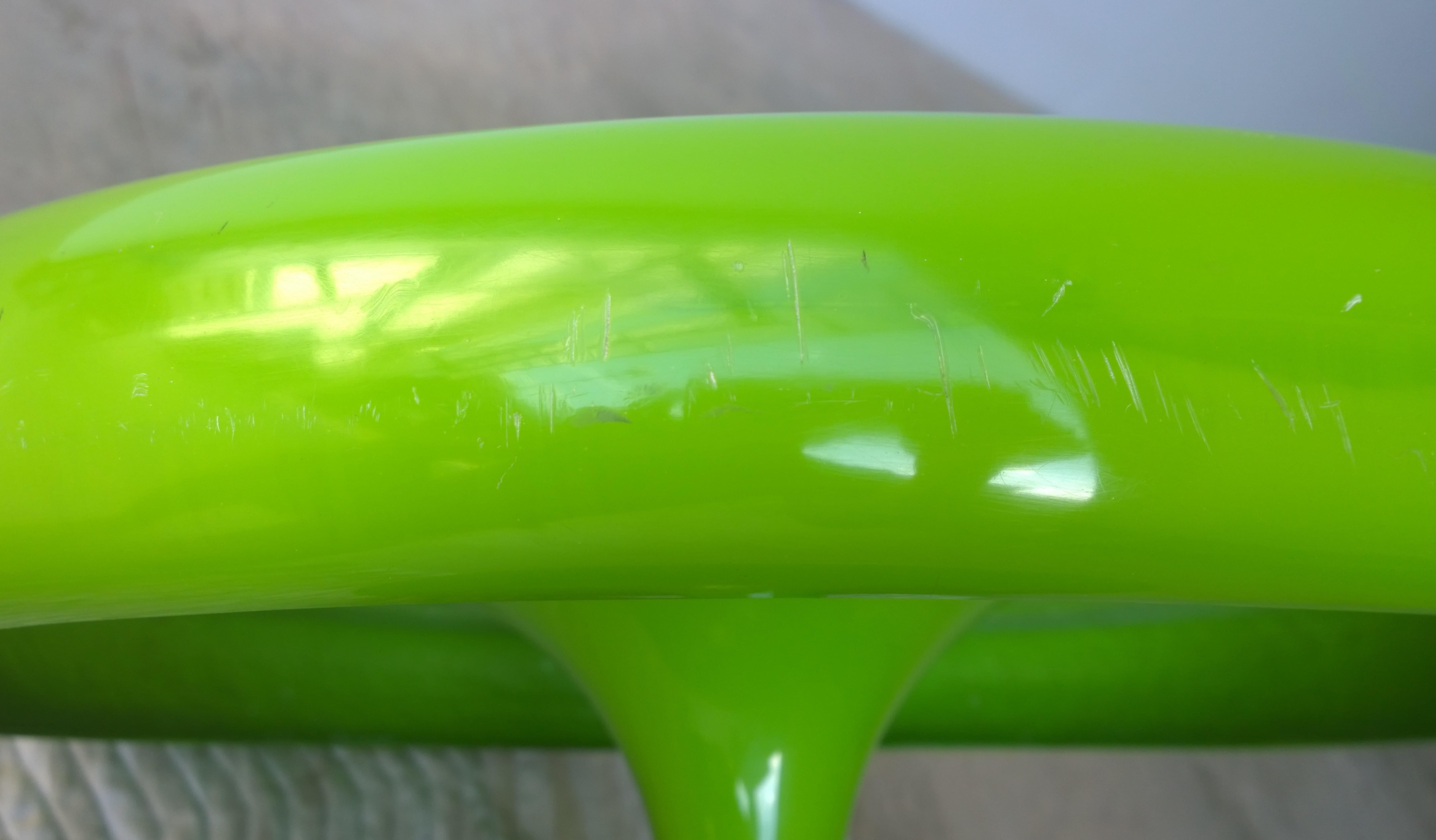 Eero Aarnio Kantarelli Molded Plastic Green Fiberglass Occasional Side Table 2