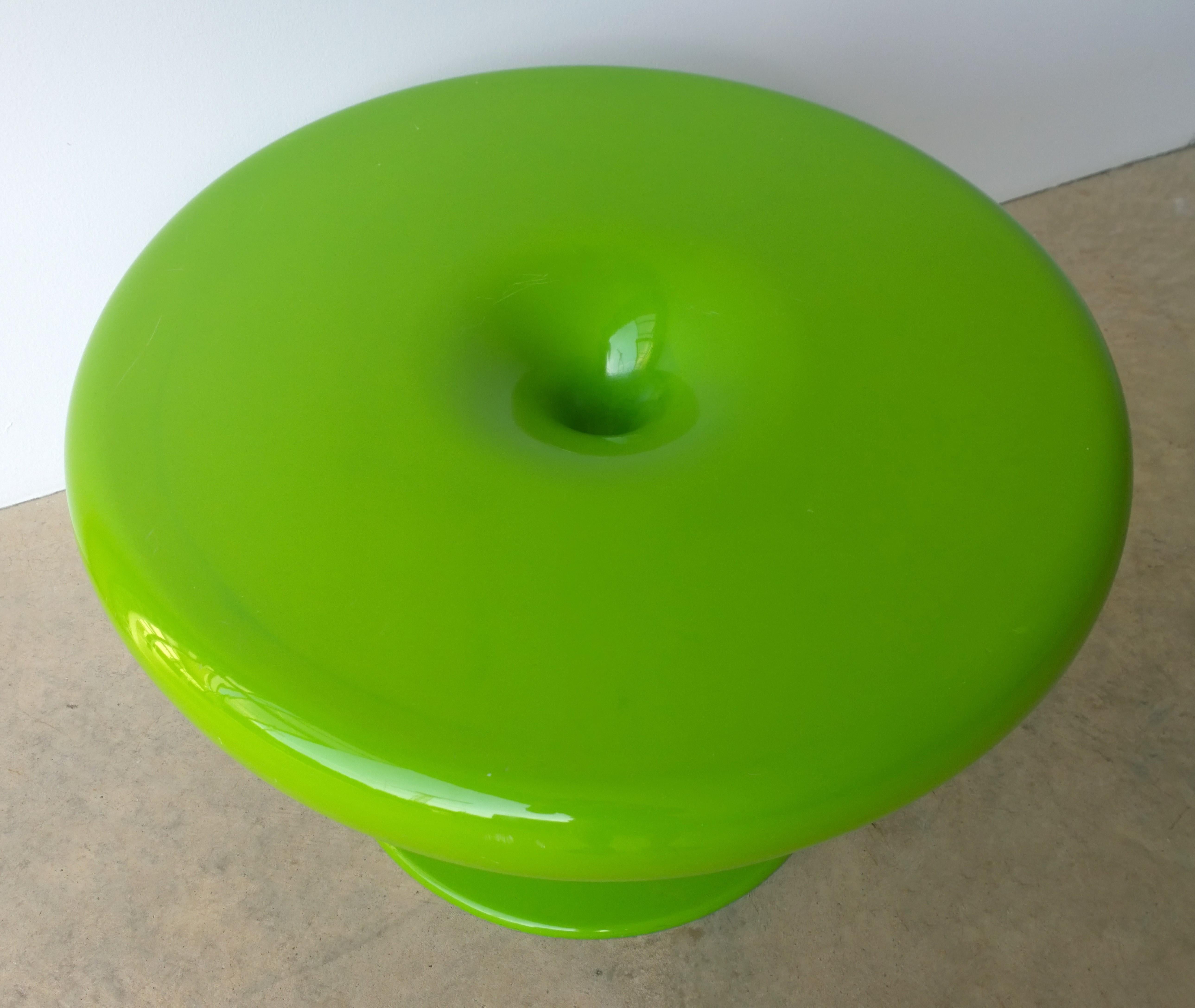 Eero Aarnio Kantarelli Molded Plastic Green Fiberglass Occasional Side Table 8