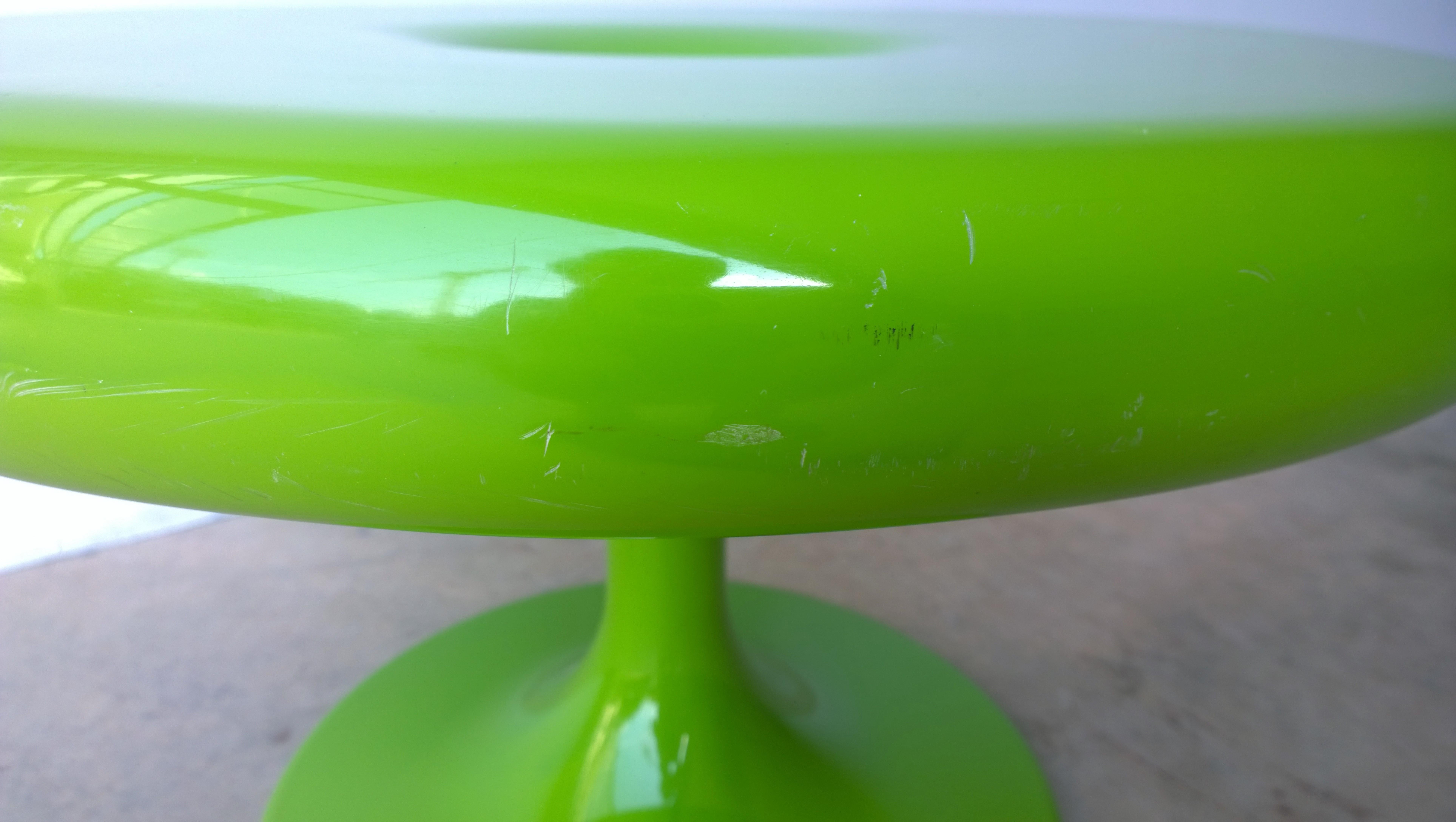 Finnish Eero Aarnio Kantarelli Molded Plastic Green Fiberglass Occasional Side Table