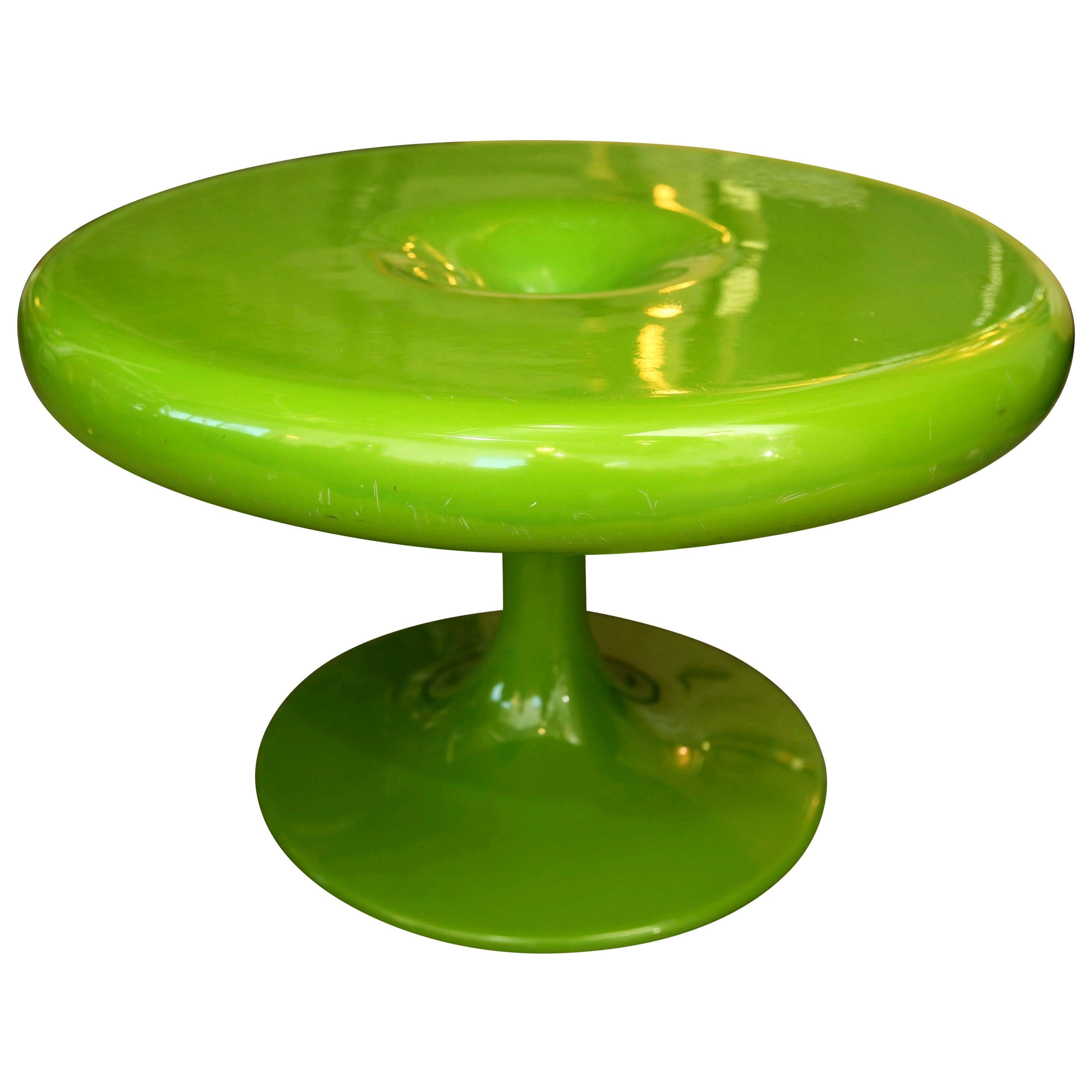 Eero Aarnio Kantarelli Molded Plastic Green Fiberglass Occasional Side Table