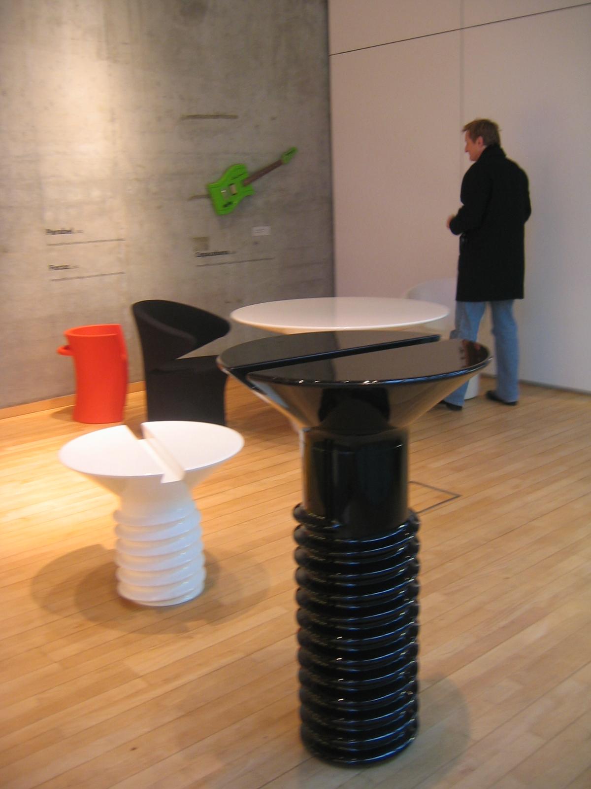 Finnish Eero Aarnio Large Black Screw Table For Sale