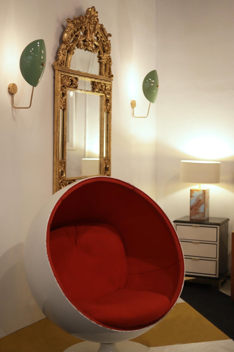 Eero Aarnio Style Mid-Century Modern ''Ball Chair'' White ...