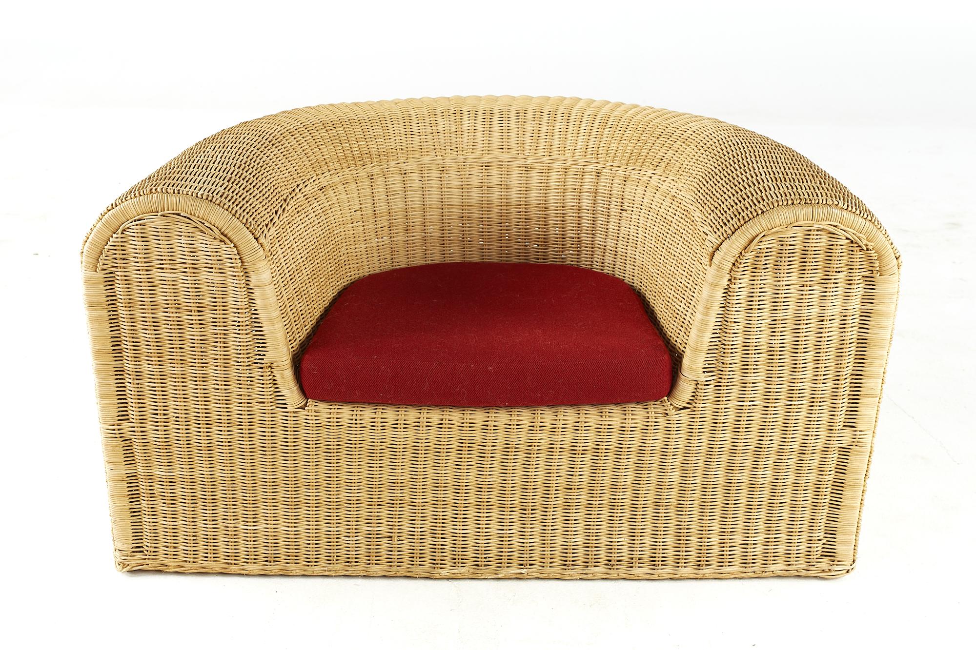 Eero Aarnio Mid Century Rattan Lounge Chair For Sale 2