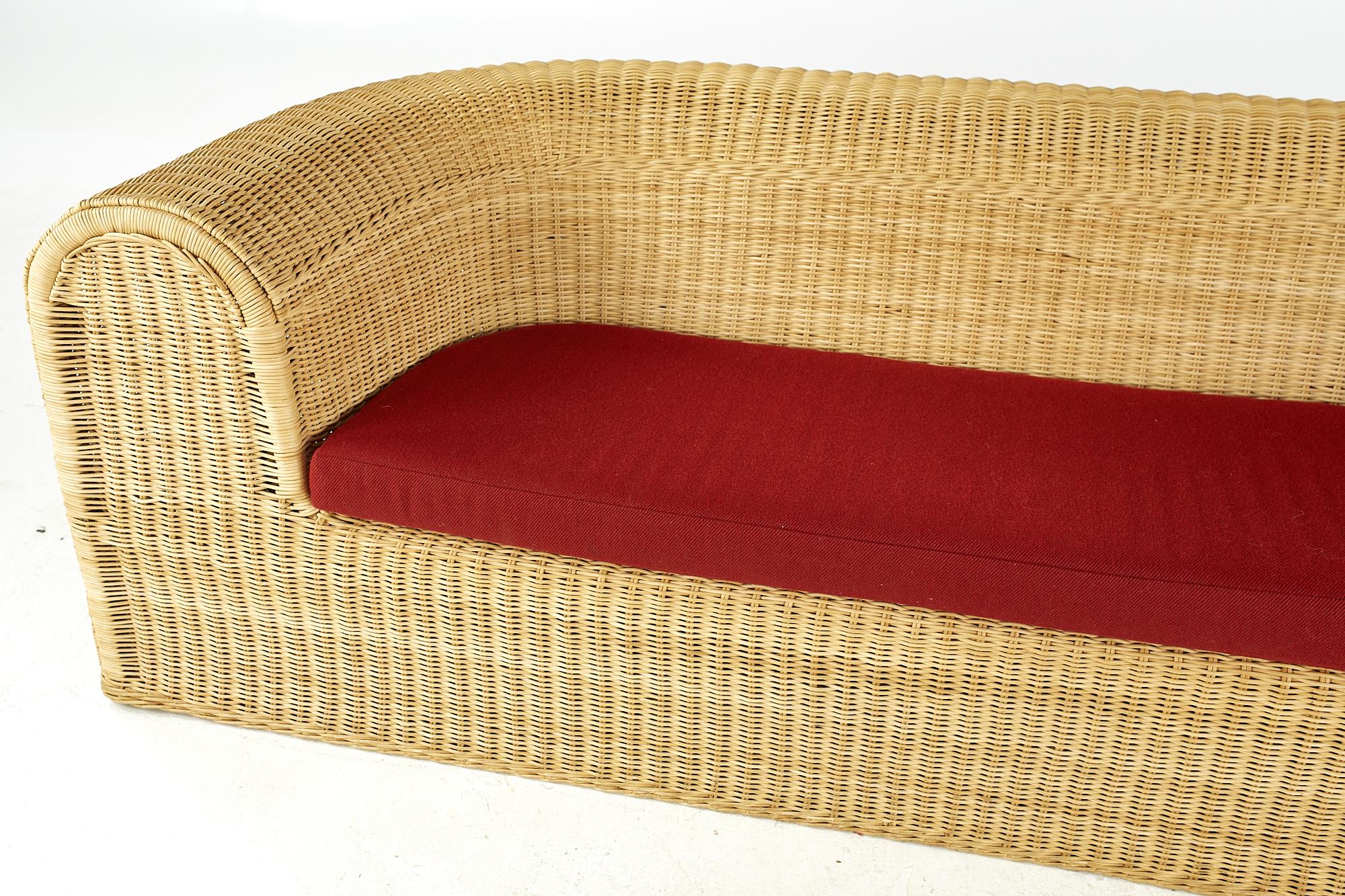 Eero Aarnio Mid Century Rattan Sofa For Sale 2