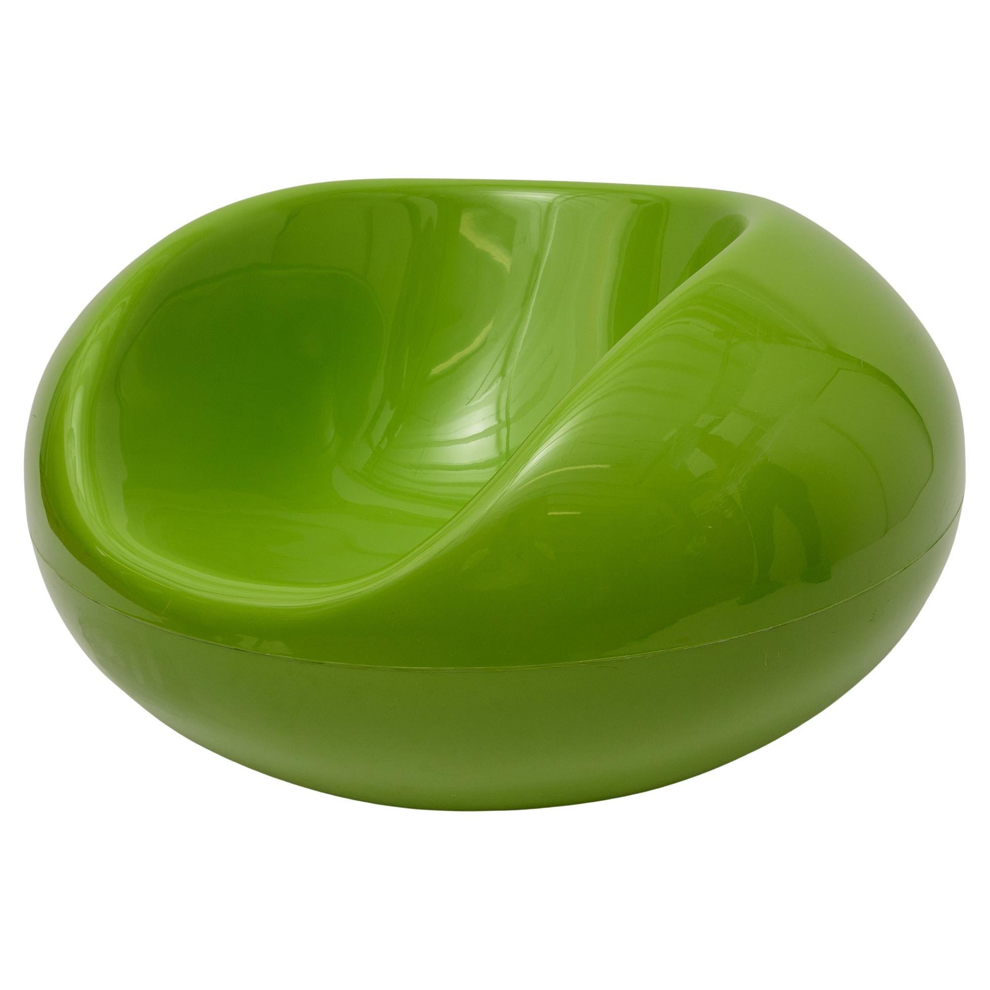 Eero Aarnio Pastllle Lounge Chair
Originally designed in 1967 
This example was manufactured by Adelta C. 2000
Original Neon Green Color
There are 2 available, priced individually 