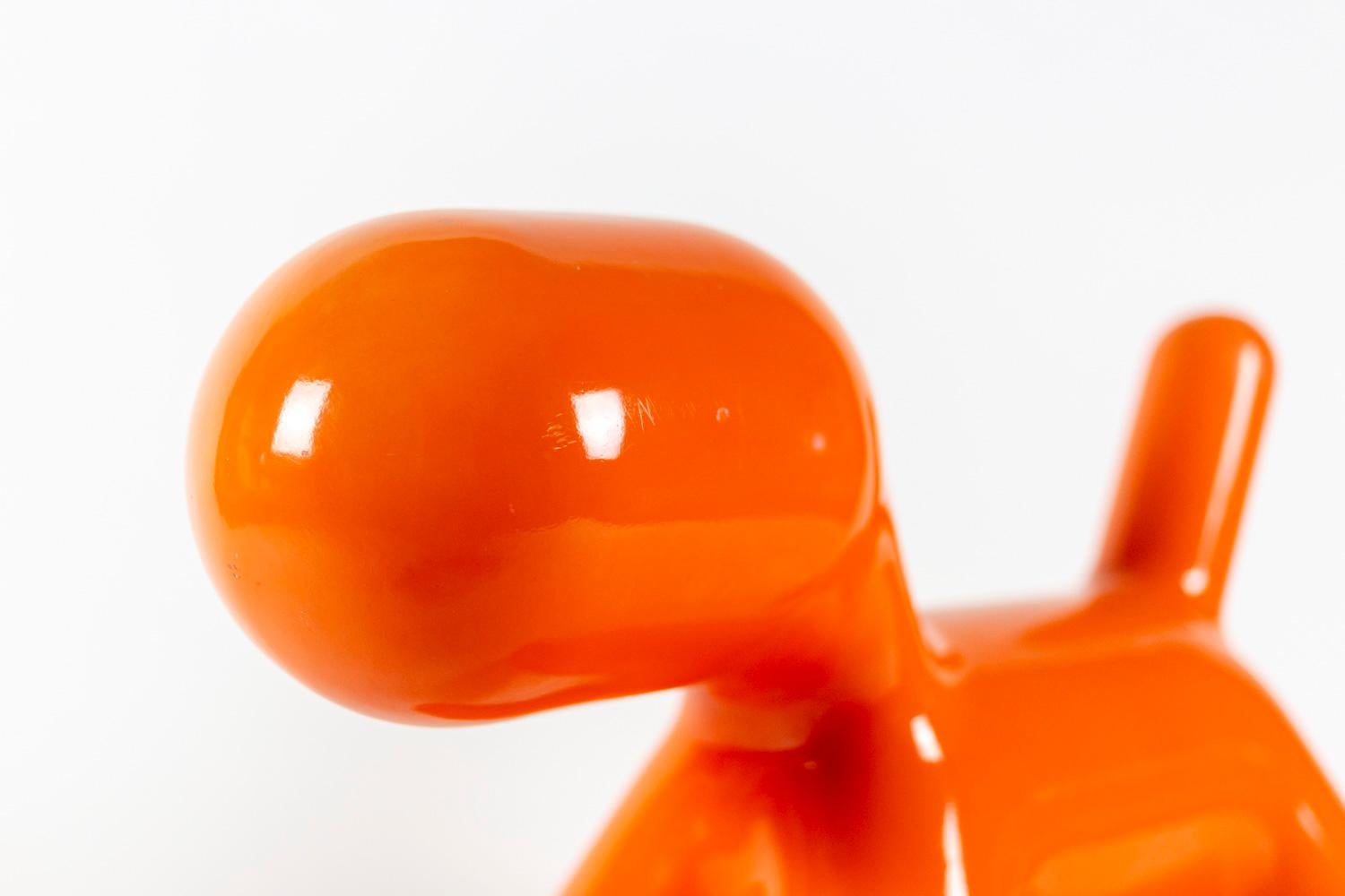 Plastic Eero Aarnio, “Puppy”, Orange Polyethylene Sculpture, 2005