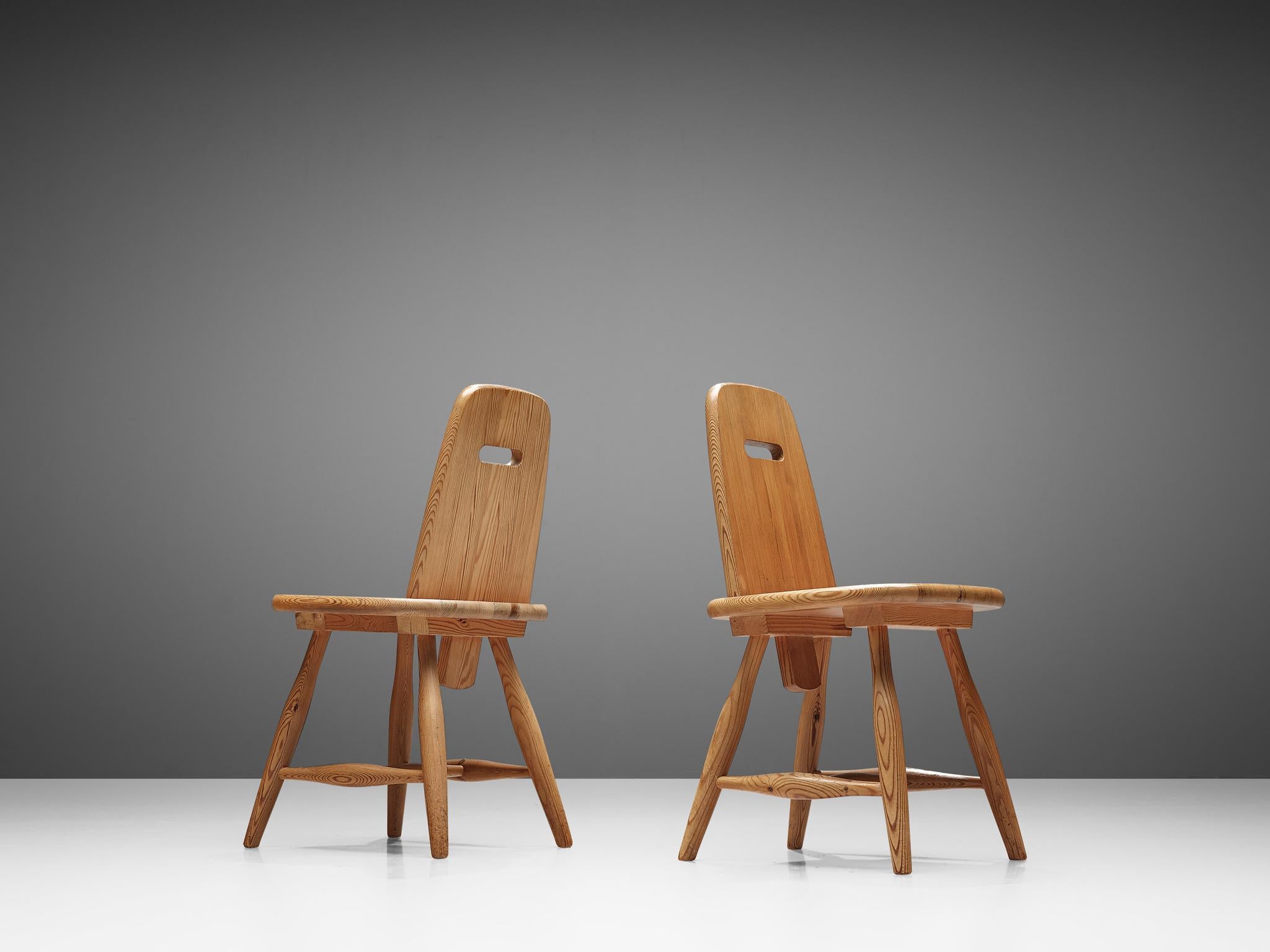 Mid-20th Century Eero Aarnio Set of Six Dining Chairs in Solid Pine