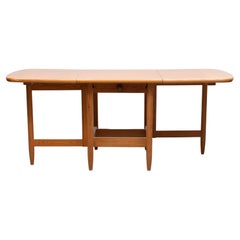 Eero Aarnio  Solid Pine wood drop leaf dining table  Laukaan Puu 1970s
