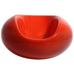 Eero Aarnio Space Age Pastille Vintage Red Fiberglass Armchair, 1960s, Finland