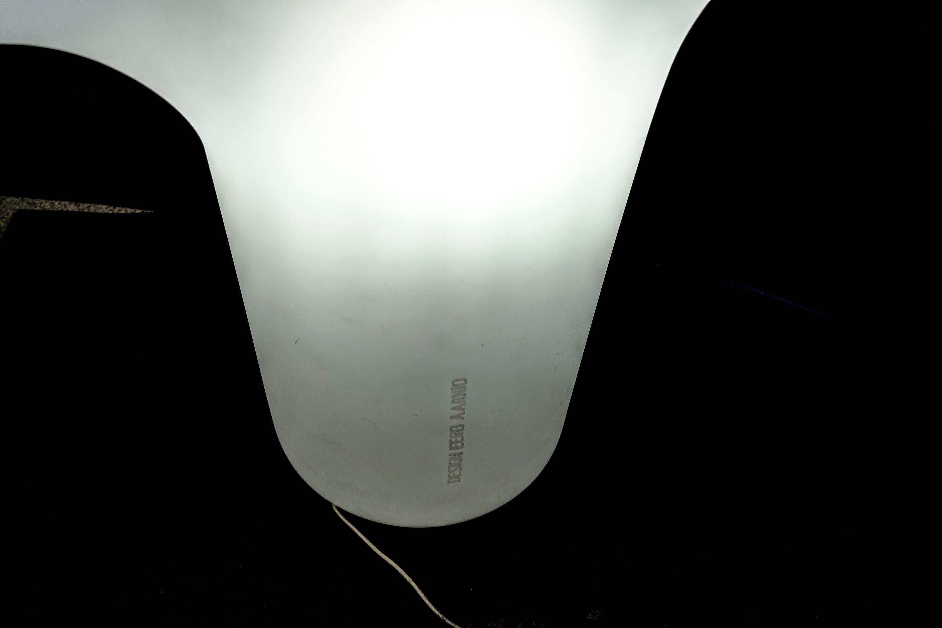 Eero Aarnio White Vintage Fiberglass Double Bubble Floor Lamp 6