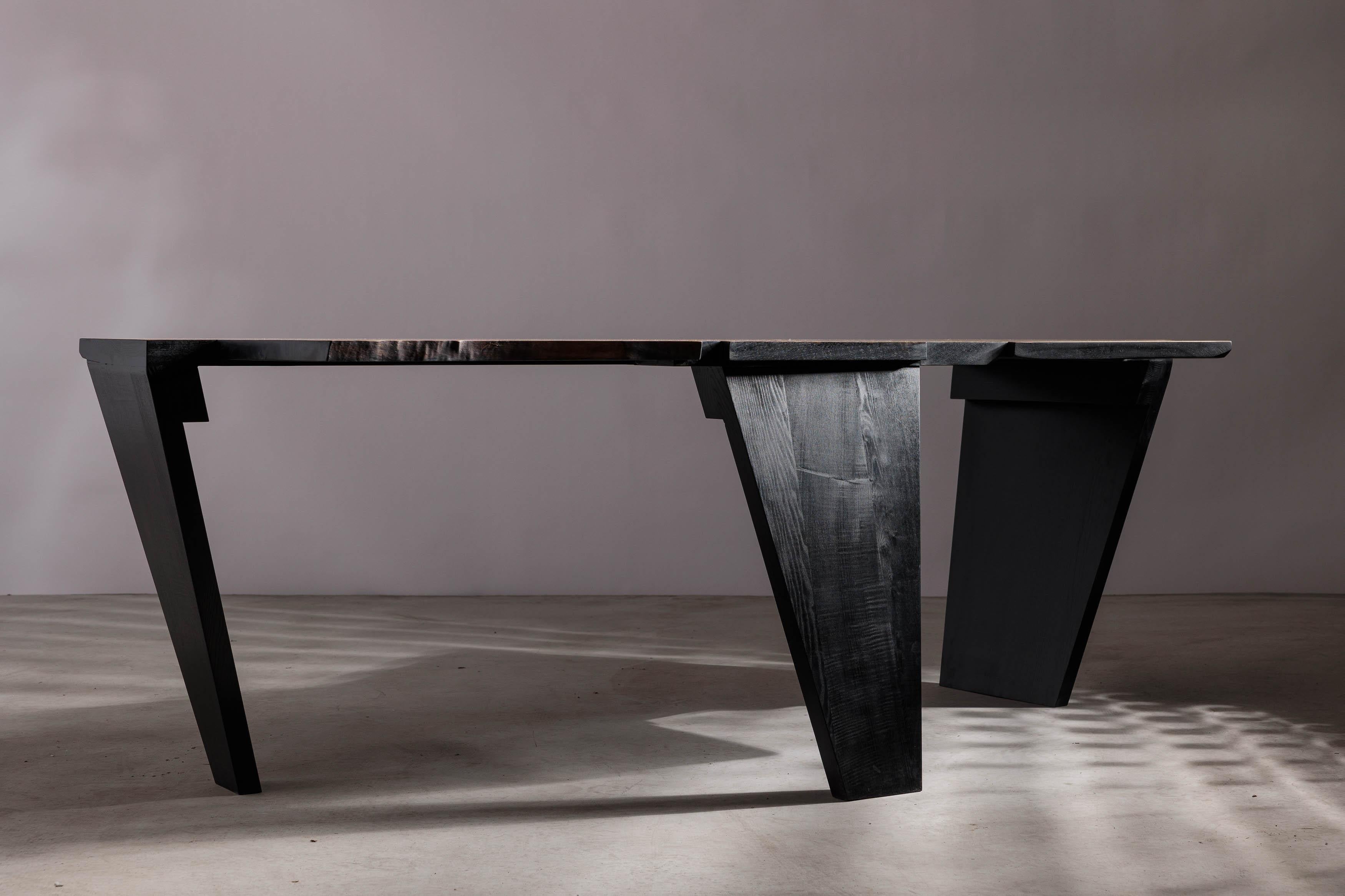 Brutalism Inspired Modern Walnut Desk by Eero Moss In New Condition For Sale In Ghimbav, RO