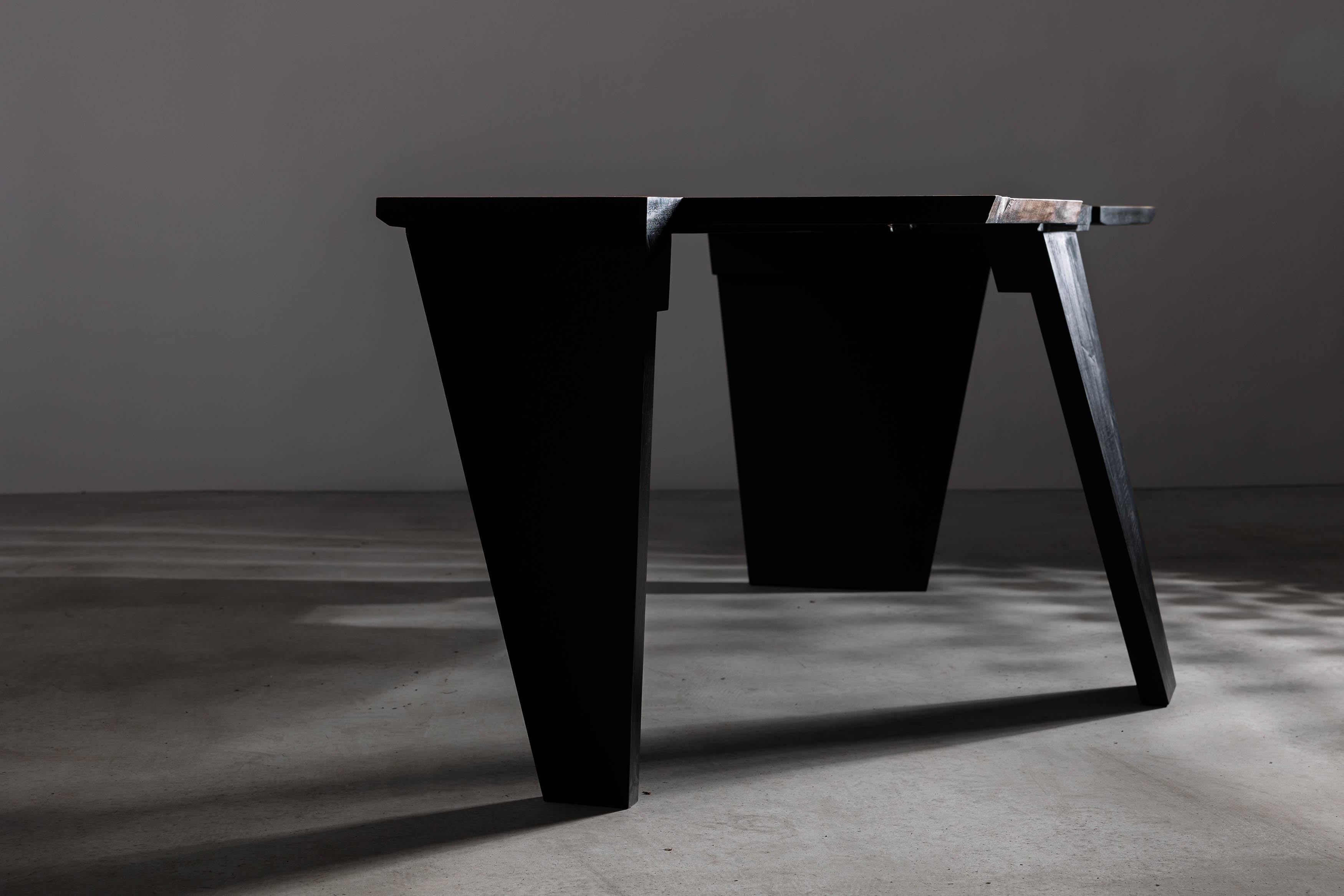 Brutalism Inspired Modern Walnut Desk by Eero Moss For Sale 1