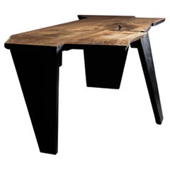 Brutalism Inspired Modern Walnut Desk by Eero Moss