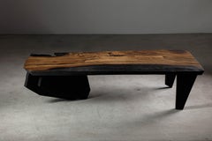 Eero Moss Walnut Brutalist Coffee Table, EM103