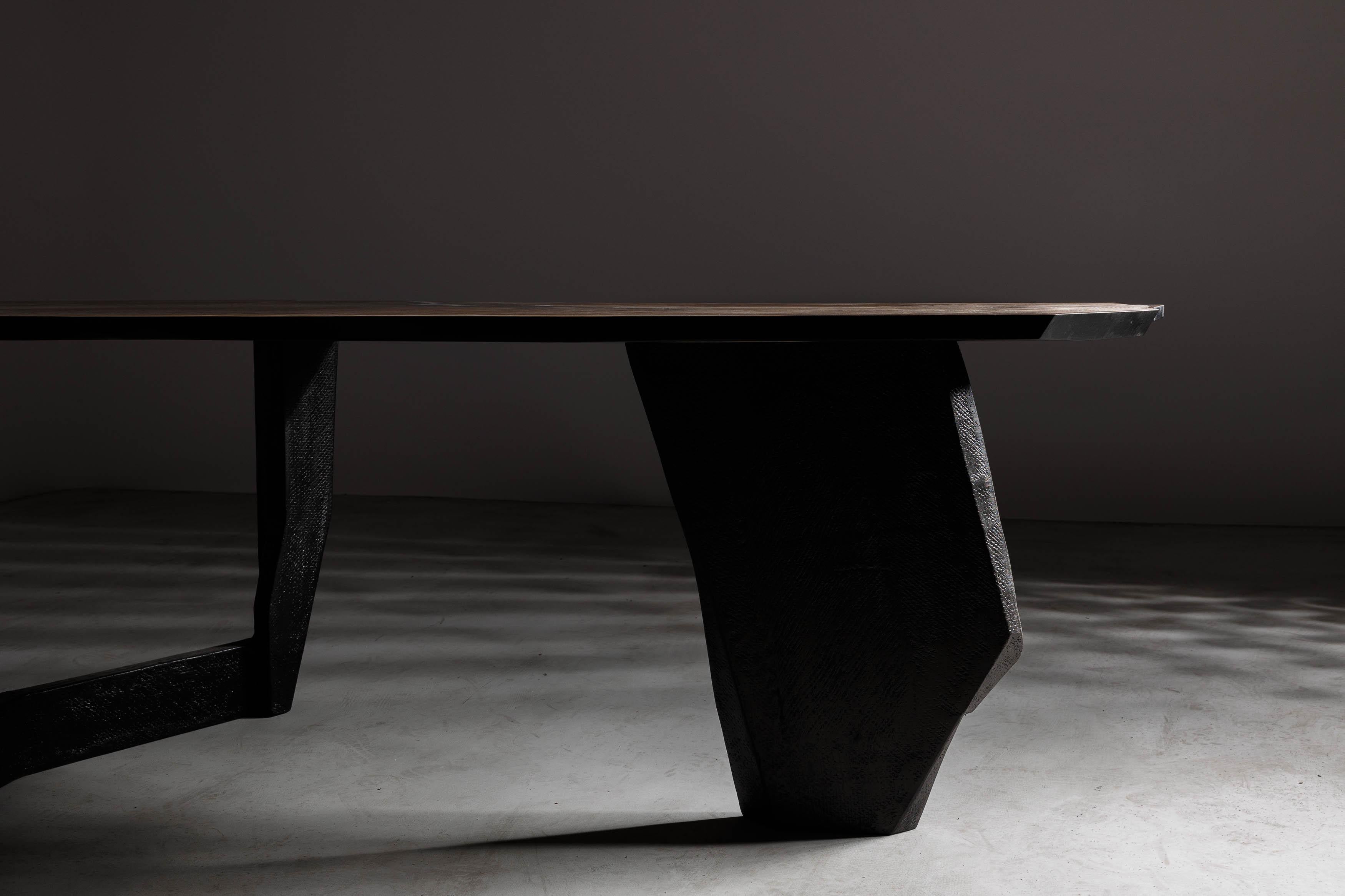 Modern Brutalist Sculptural Dining Table, EM202 by Eero Moss In New Condition For Sale In Ghimbav, RO