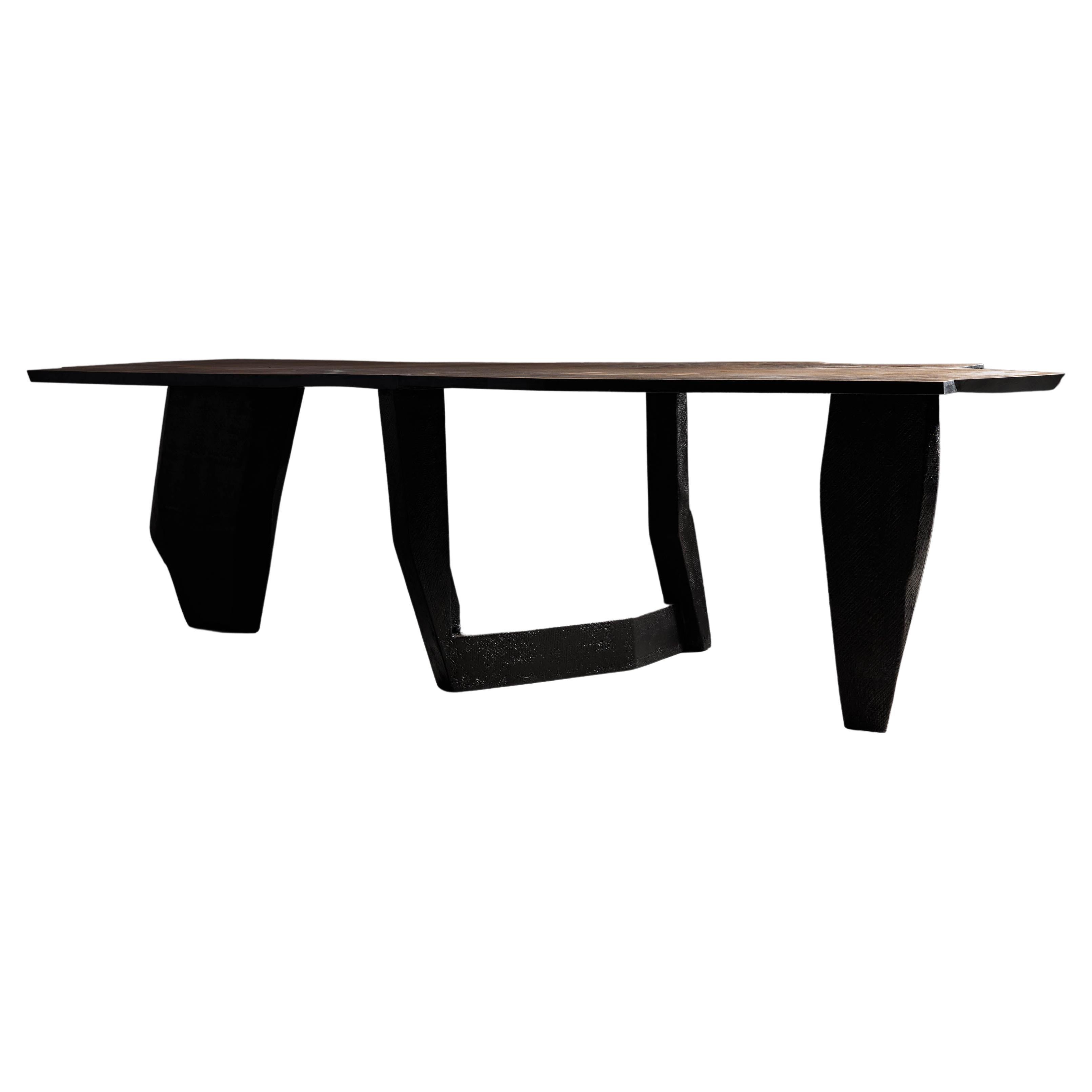 Modern Brutalist Sculptural Dining Table, EM202 by Eero Moss For Sale