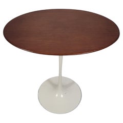 Eero Saarinen 22" Oval Tulip Base Side Table with Walnut Top