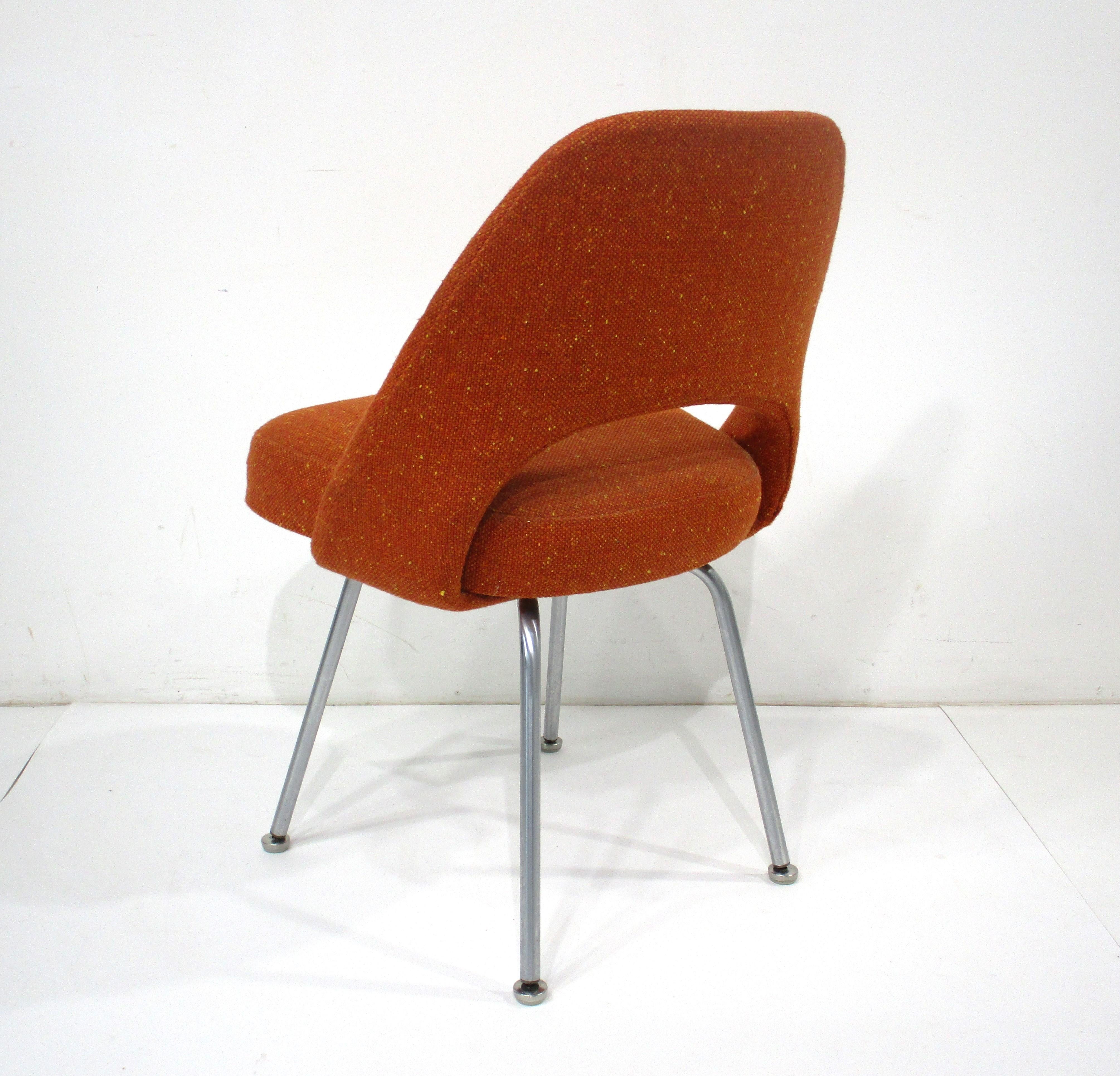 20th Century Eero Saarinen 72U Executive Upholstered Armless Desk Chair for Knoll 