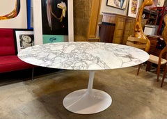 Eero Saarinen 78" Oval Marble Tulip Table for Knoll International