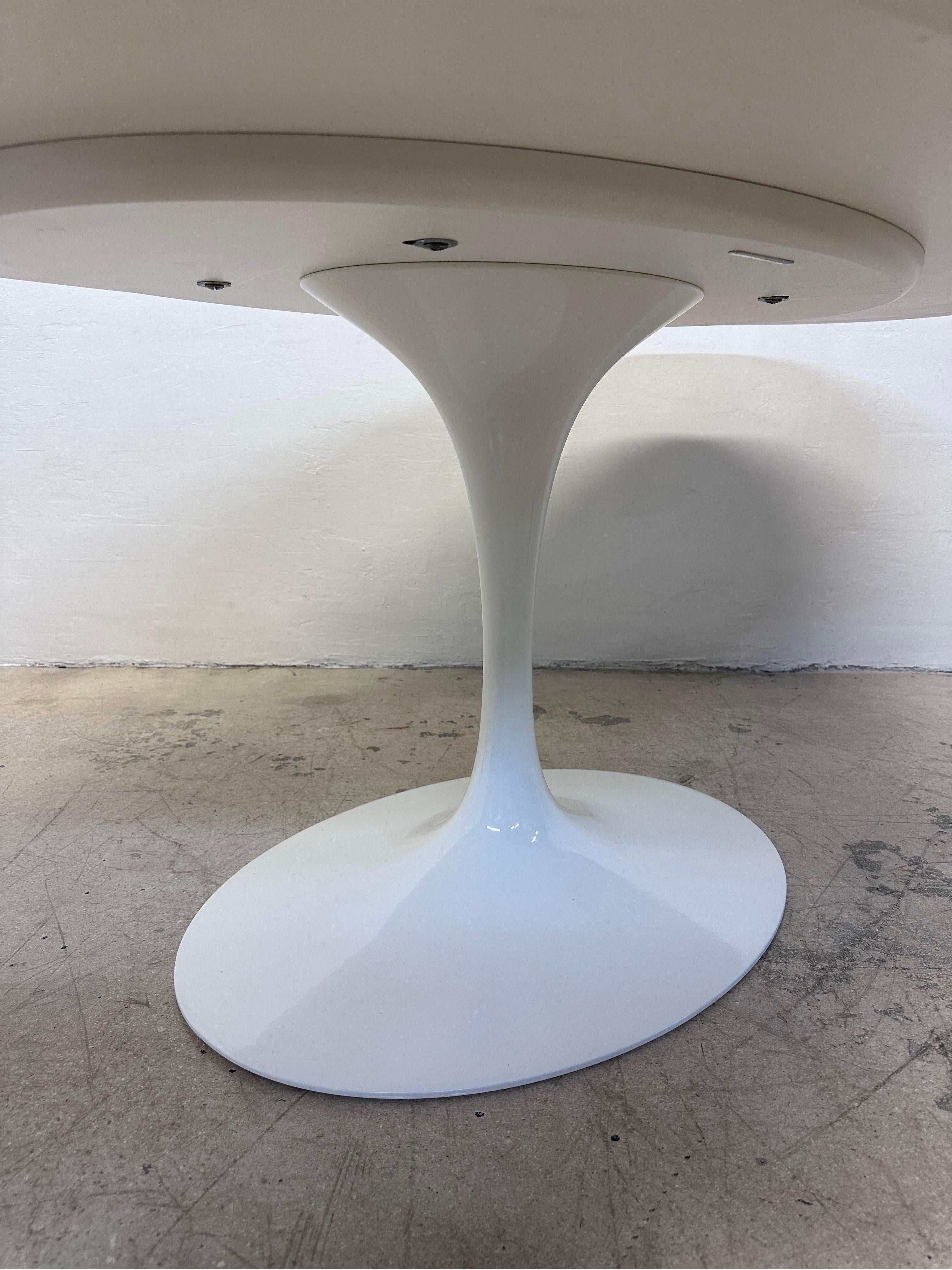 Eero Saarinen 78” Oval White Laminate Dining or Center Table for Knoll For Sale 8