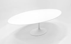 Eero Saarinen Oval Tulip Base Dining Table, White Laminate Top