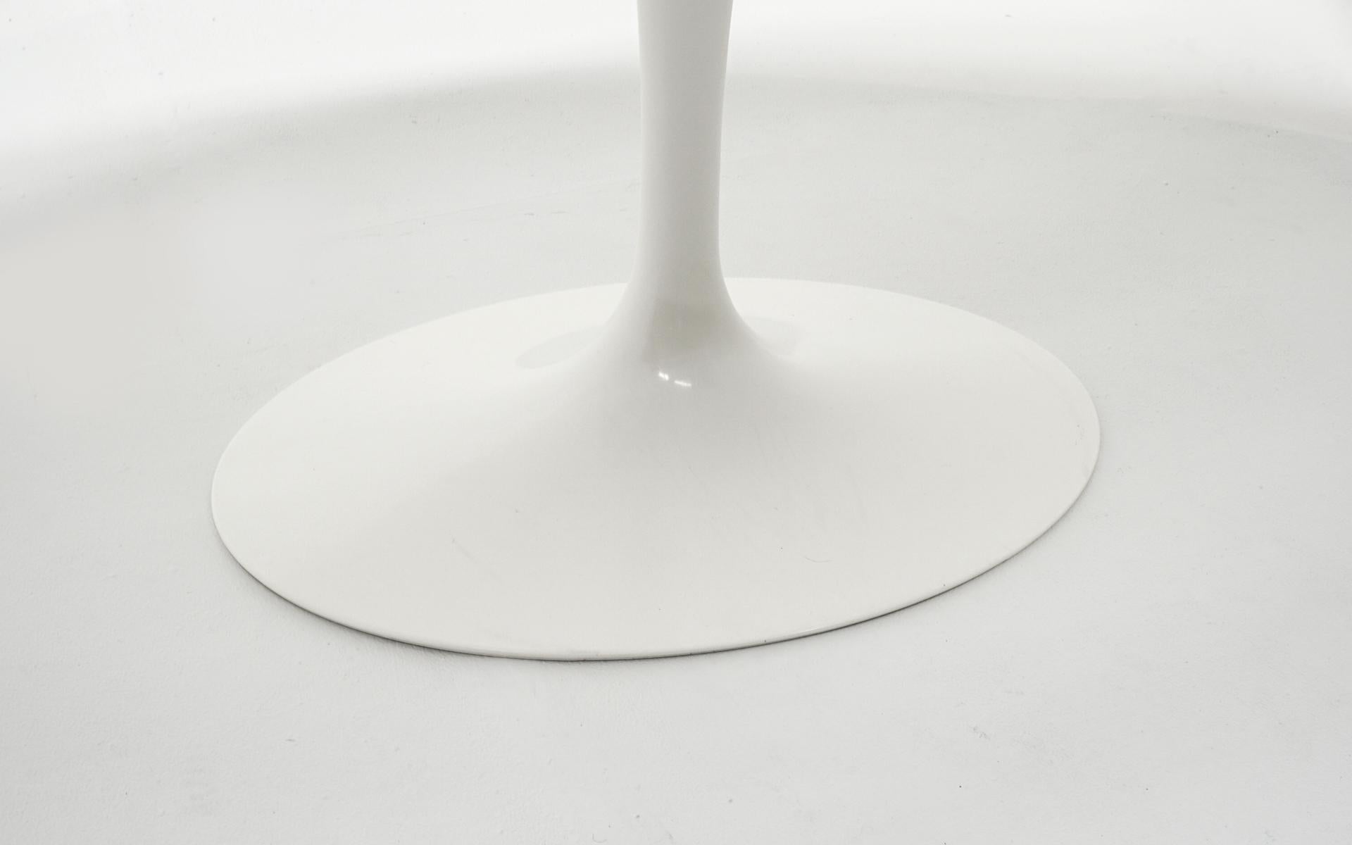 Mid-Century Modern Eero Saarinen Oval Tulip Base Dining Table, White Laminate Top