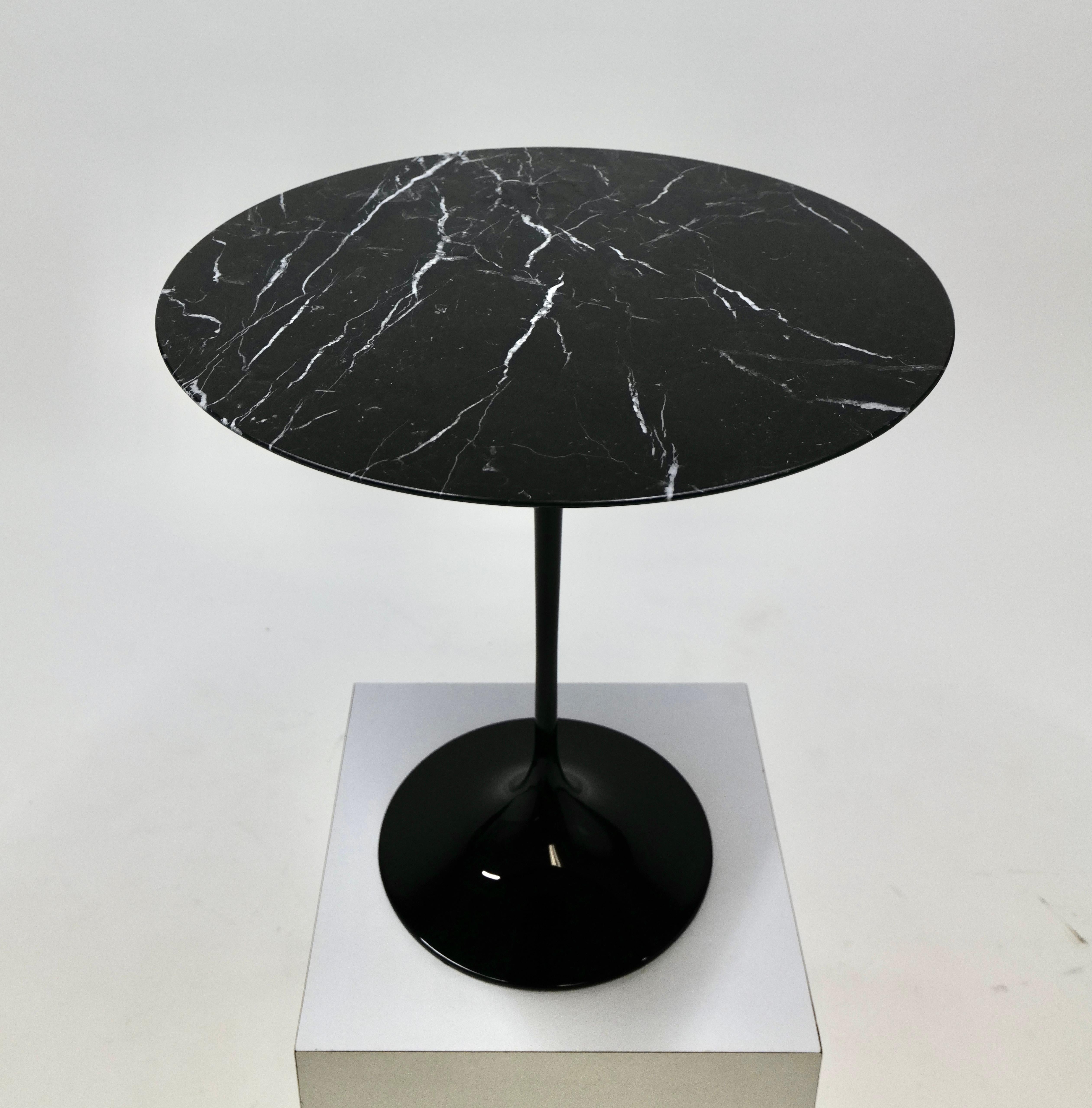 Eero Saarinen Black Marble Tulip Side Table 5