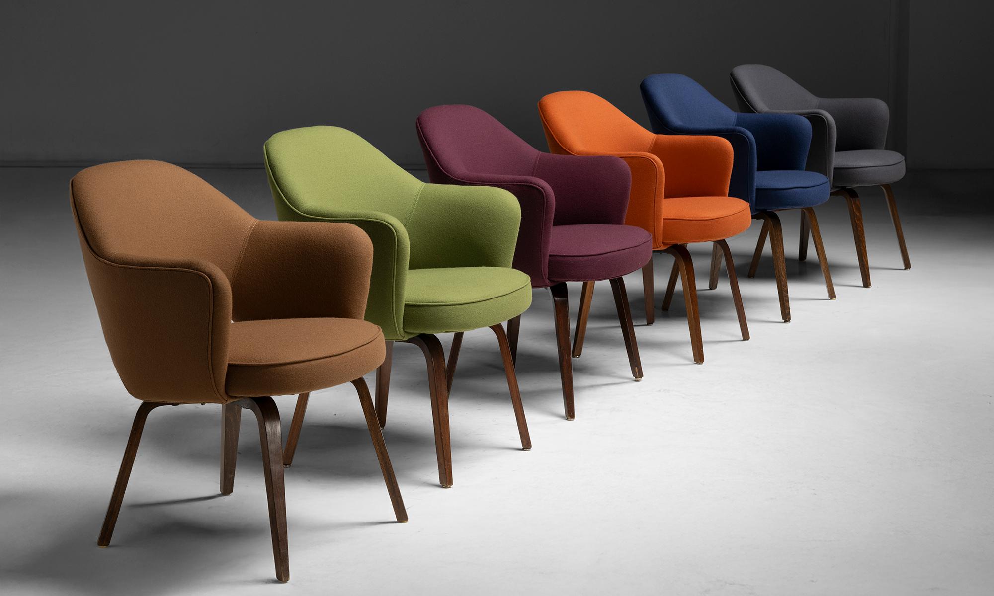 Sedie da pranzo di Eero Saarinen in lana, USA circa 1980 in vendita 4