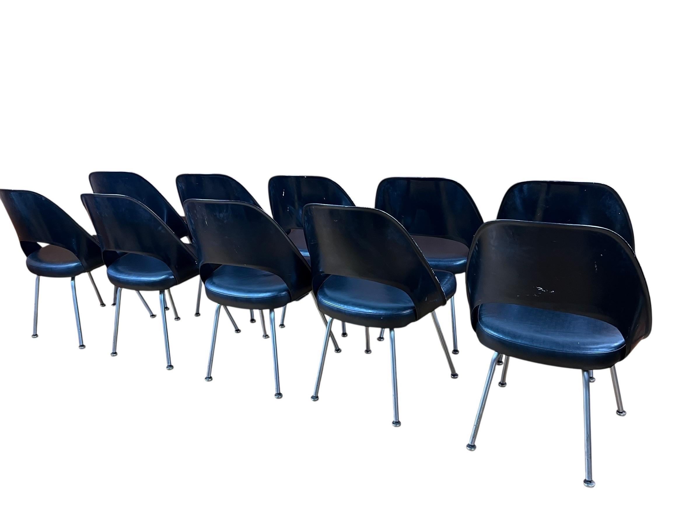 Mid-Century Modern Chaises de salle à manger Eero Saarinen Model No 72 by Knoll 1960s - Lot de 10 en vente