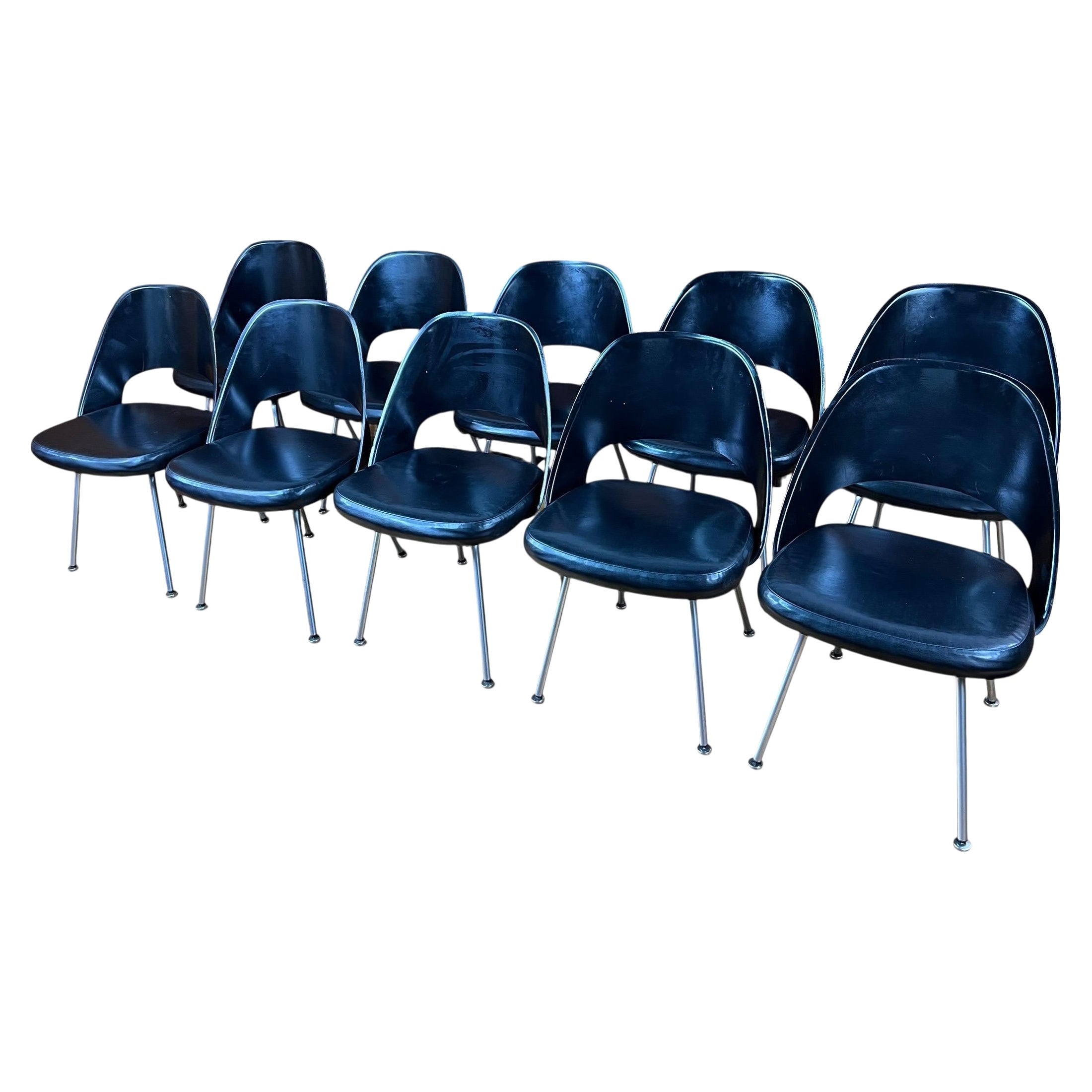 Chaises de salle à manger Eero Saarinen Model No 72 by Knoll 1960s - Lot de 10 en vente