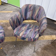 Set di 4 poltrone direzionali Eero Saarinen con gambe cromate