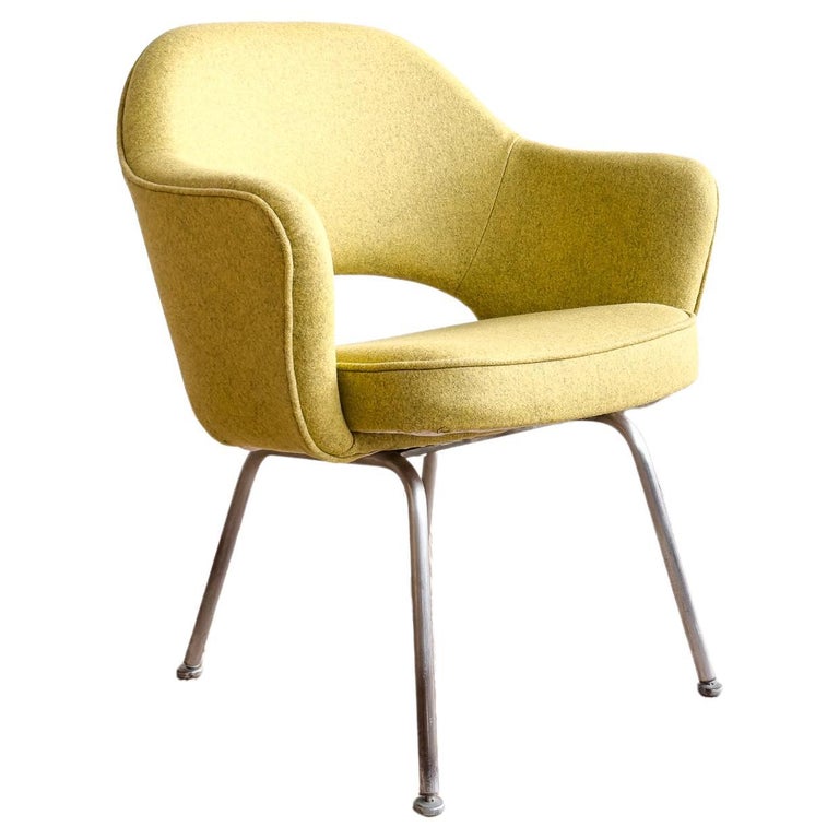 Eero Saarinen Executive Chair for Knoll, Reupholstered in Yellow
